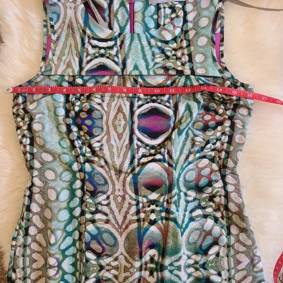 Andrew Marc Geometric Pattern Sleeveless - Sz 2 - Picture 4 of 8